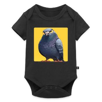 Tauben Taube - Baby Premium Kurzarmbody - Schwarz - Vorne
