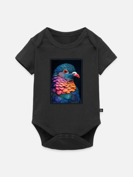 Tauben Taube - Baby Premium Kurzarmbody - Schwarz