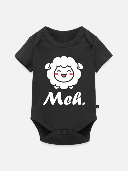 Schaf - Baby Premium Kurzarmbody - Schwarz