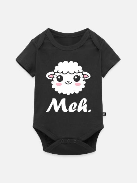 Schaf - Baby Premium Kurzarmbody - Schwarz