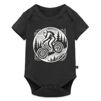 Aventure à vélo Bigfoot dans les bois - Body à manches courtes Premium Bébé - noir - Devant