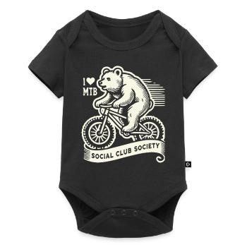 Vélo style rétro I Love MTB Bear - Body à manches courtes Premium Bébé - noir - Devant