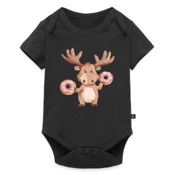Orignal aux beignets - Body à manches courtes Premium Bébé - noir - Devant