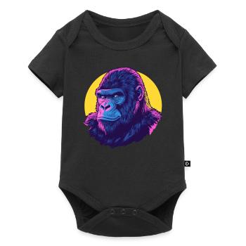 Gorilla Neon Power - Body à manches courtes Premium Bébé - noir - Devant