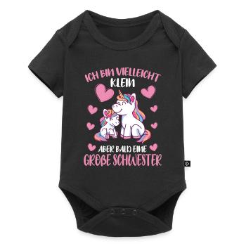 I may be small, but soon I'll be Big Sister - Baby Premium short-sleeve bodysuit - black - Front
