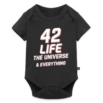 Life Universe Everything 42 answers - Baby Premium short-sleeve bodysuit - black - Front