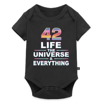 Life Universe Everything 42 réponses - Body à manches courtes Premium Bébé - noir - Devant