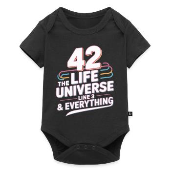 Life Universe Everything 42 answers - Baby Premium short-sleeve bodysuit - black - Front