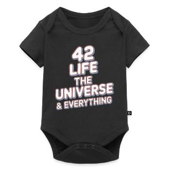 Life Universe Everything 42 answers - Baby Premium short-sleeve bodysuit - black - Front