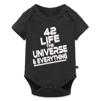 Life Universe Everything 42 réponses - Body à manches courtes Premium Bébé - noir - Devant