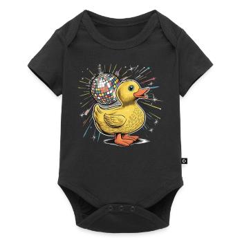 Duck Rubber Duck Animal Bird Disco Ball Party - Baby Premium short-sleeve bodysuit - black - Front