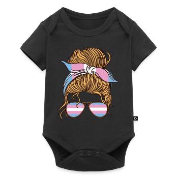 Transgender Trans LGBT Pride - Baby Premium short-sleeve bodysuit - black - Front