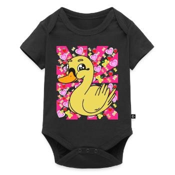 Duck Ducks Kids Child Baby Retro - Baby Premium short-sleeve bodysuit - black - Front