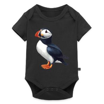 Papageientaucher - Baby Premium Kurzarmbody - Schwarz - Vorne