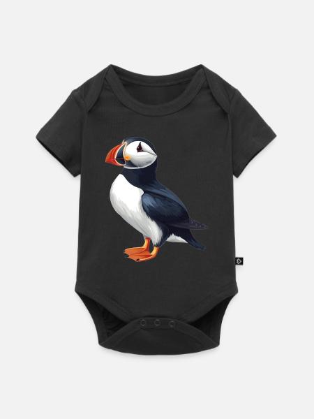 Papageientaucher - Baby Premium Kurzarmbody - Schwarz