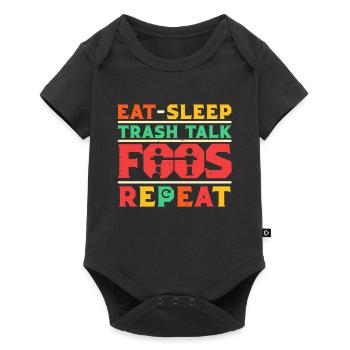 Foosball table Eat Sleep Foos - Baby Premium short-sleeve bodysuit - black - Front
