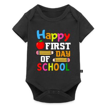 Premier jour d’école Début de l’école - Body à manches courtes Premium Bébé - noir - Devant
