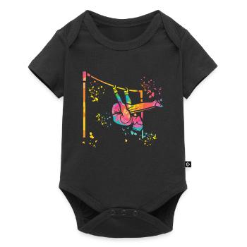 Gymnast high bar artistic gymnastics - Baby Premium short-sleeve bodysuit - black - Front
