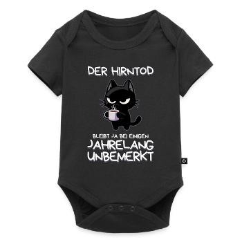 Der Hirntod bleibt bei manchen unbemerkt - Baby Premium Kurzarmbody - Schwarz - Vorne