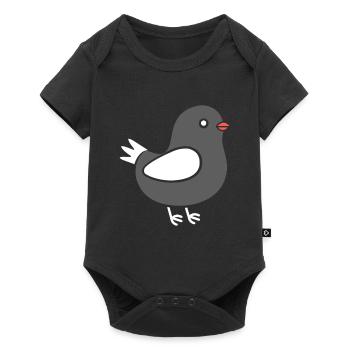 Taube - Baby Premium Kurzarmbody - Schwarz - Vorne