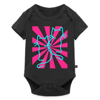 Retro Cats Vintage - Baby Premium short-sleeve bodysuit - black - Front
