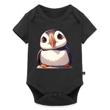 Papageientaucher - Baby Premium Kurzarmbody - Schwarz - Vorne