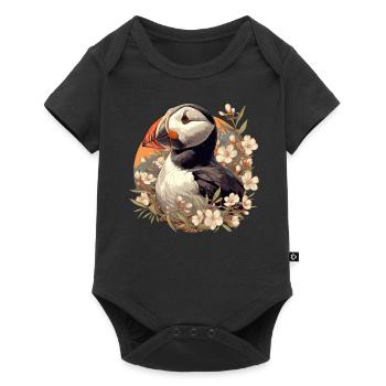 Puffin - Baby Premium short-sleeve bodysuit - black - Front