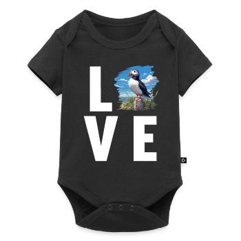 Papageientaucher - Baby Premium Kurzarmbody - Schwarz - Vorne