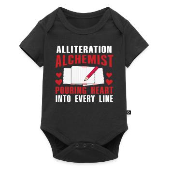 Alliteration Alchemist Poetry Slam - Baby Premium Kurzarmbody - Schwarz - Vorne