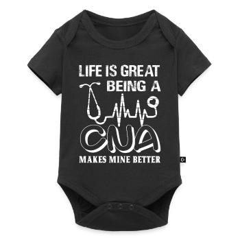 CNA Being A CNA Makes Mine - Baby Premium short-sleeve bodysuit - black - Front