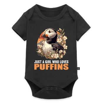 Papageientaucher - Baby Premium Kurzarmbody - Schwarz - Vorne