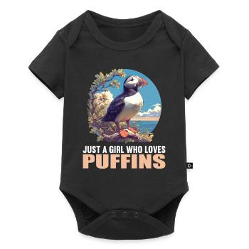 Papageientaucher - Baby Premium Kurzarmbody - Schwarz - Vorne