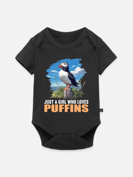 Papageientaucher - Baby Premium Kurzarmbody - Schwarz