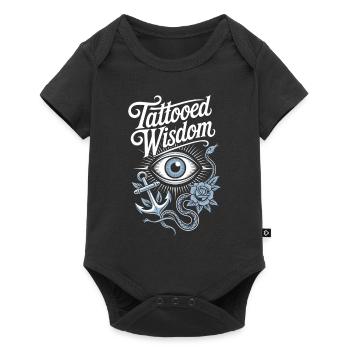 Seniors with tattoos proudly aging, - Baby Premium short-sleeve bodysuit - black - Front