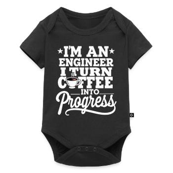 Engineer I Turn Coffee Into Progress Engineering - Baby Premium short-sleeve bodysuit - black - Front