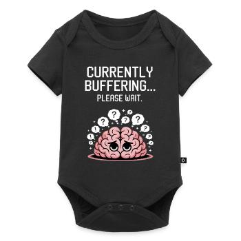 Drôle de pensée cérébrale dicton - Body à manches courtes Premium Bébé - noir - Devant