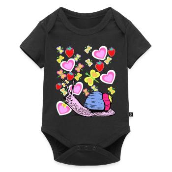 Retro Snail Snails Vintage Summer Kids - Baby Premium short-sleeve bodysuit - black - Front