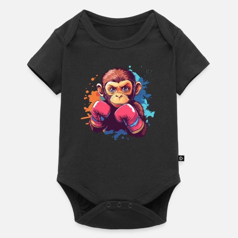 Boxing Monkey - Baby Premium short-sleeve bodysuit - black