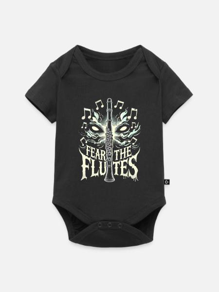 Fürchte die Flöten - Baby Premium Kurzarmbody - Schwarz