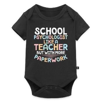 Psychologue scolaire Psychologie scolaire - Body à manches courtes Premium Bébé - noir - Devant