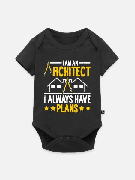 Architekt - Baby Premium Kurzarmbody - Schwarz