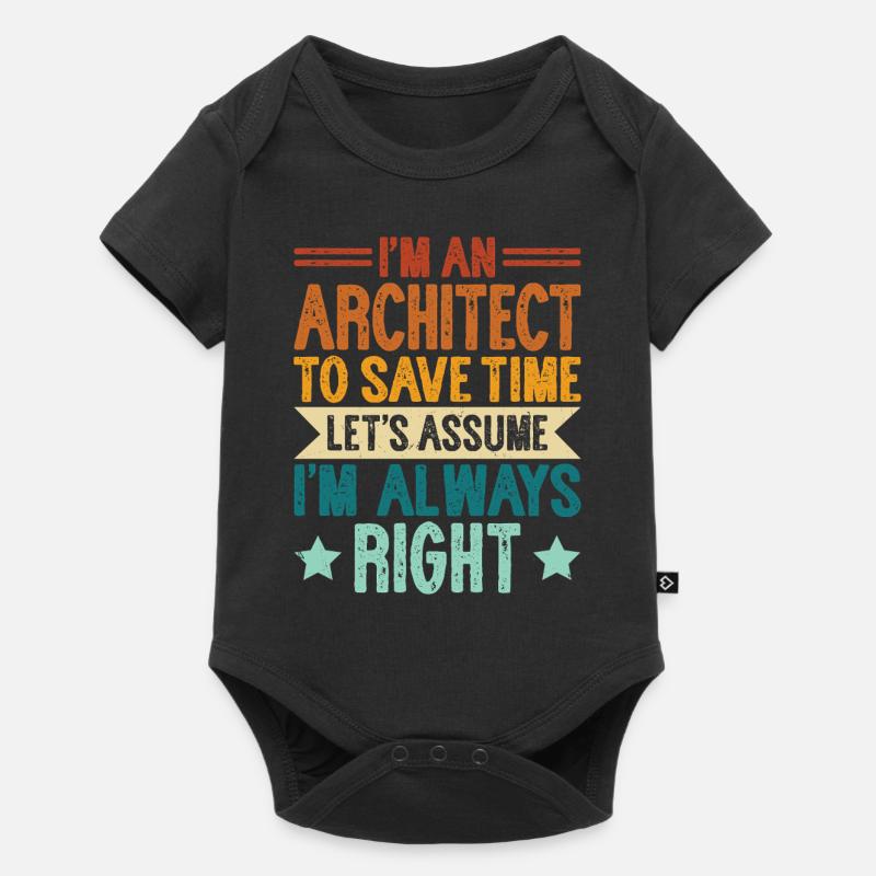 Architecte - Body à manches courtes Premium Bébé - noir