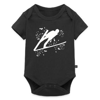 Vol à ski Ski nordique Saut à ski - Body à manches courtes Premium Bébé - noir - Devant