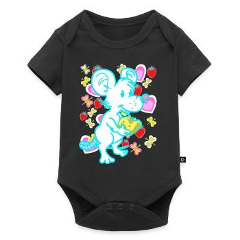 Retro Mouse Rat Mice Rats Kids Child - Baby Premium short-sleeve bodysuit - black - Front
