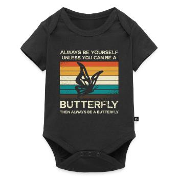 Always Be Yourself Butterfly - Baby Premium short-sleeve bodysuit - black - Front