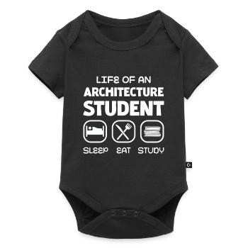 The Life of an Architecture Student: Sleeping - Baby Premium short-sleeve bodysuit - black - Front