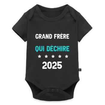 grand frère 2025 qui déchire annonce grossesse - Body à manches courtes Premium Bébé - noir - Devant