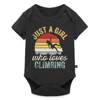 Just a girl who loves Climbing - Baby Premium short-sleeve bodysuit - black - Front
