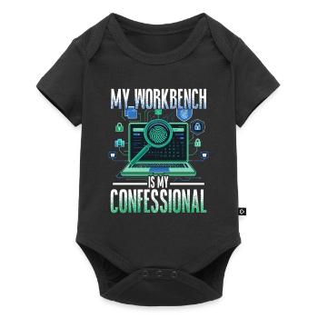 Digital Forensics My Workbench Is My Confessional - Baby Premium short-sleeve bodysuit - black - Front