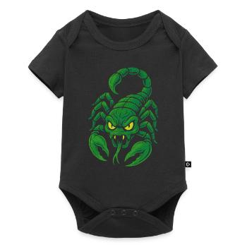 Poison green scorpion in comic style - Baby Premium short-sleeve bodysuit - black - Front